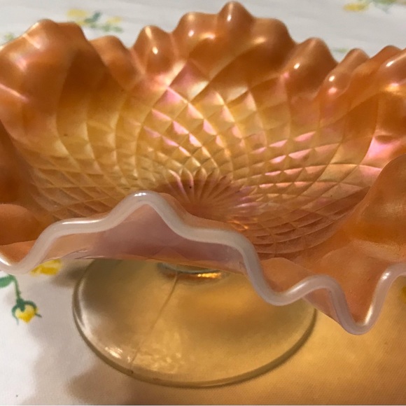 Carnival glass | Art | Vintage Carnival Glass Fish Scales Pattern ...